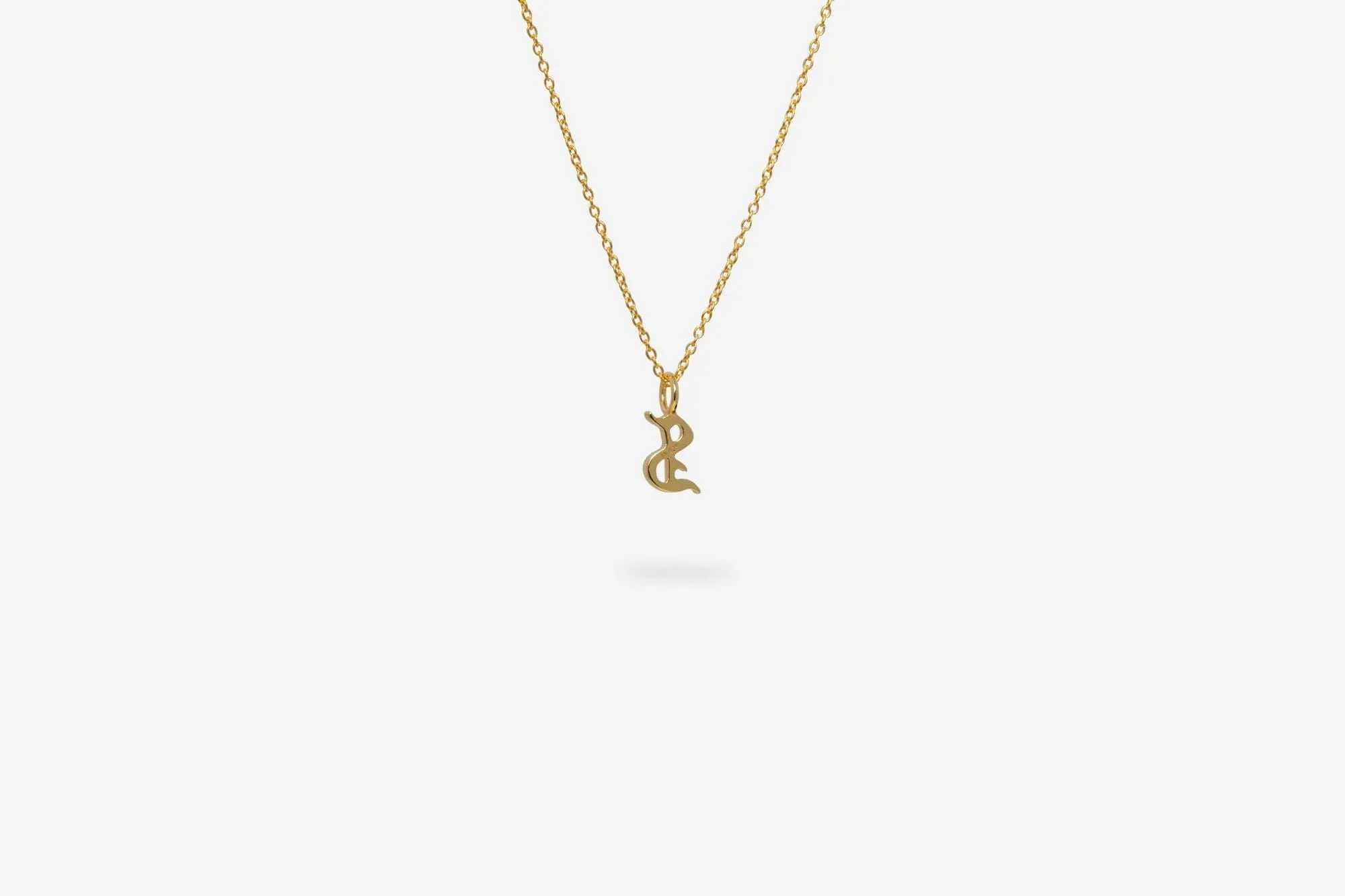 IX S Letter 22K Gold Plated Pendant
