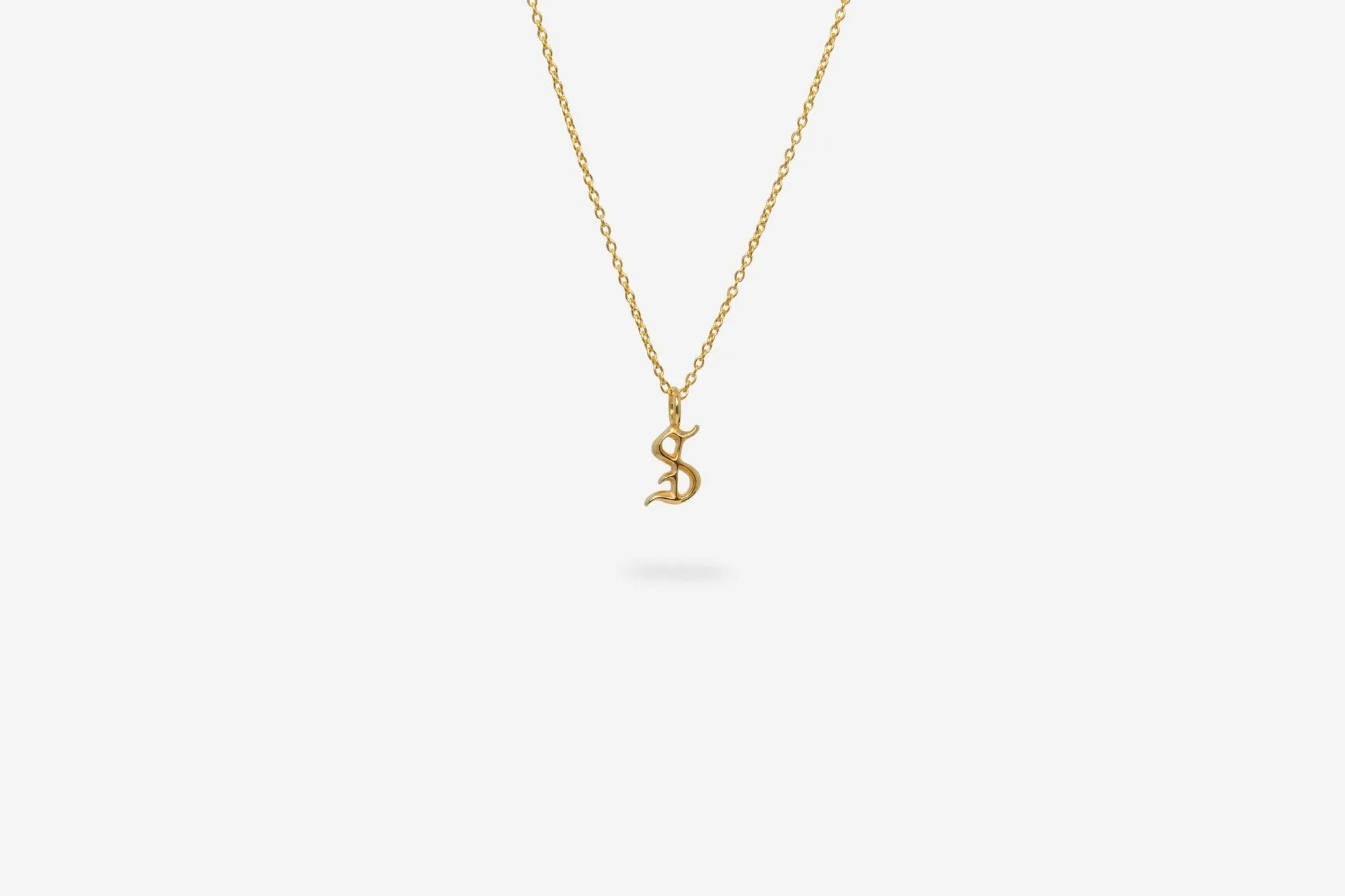 IX S Letter 22K Gold Plated Pendant