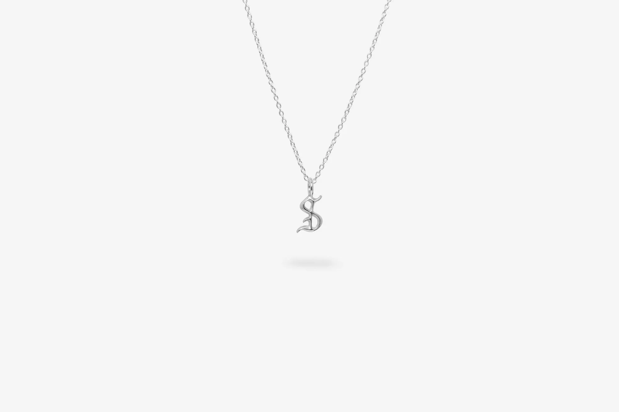IX S Letter Silver Pendant