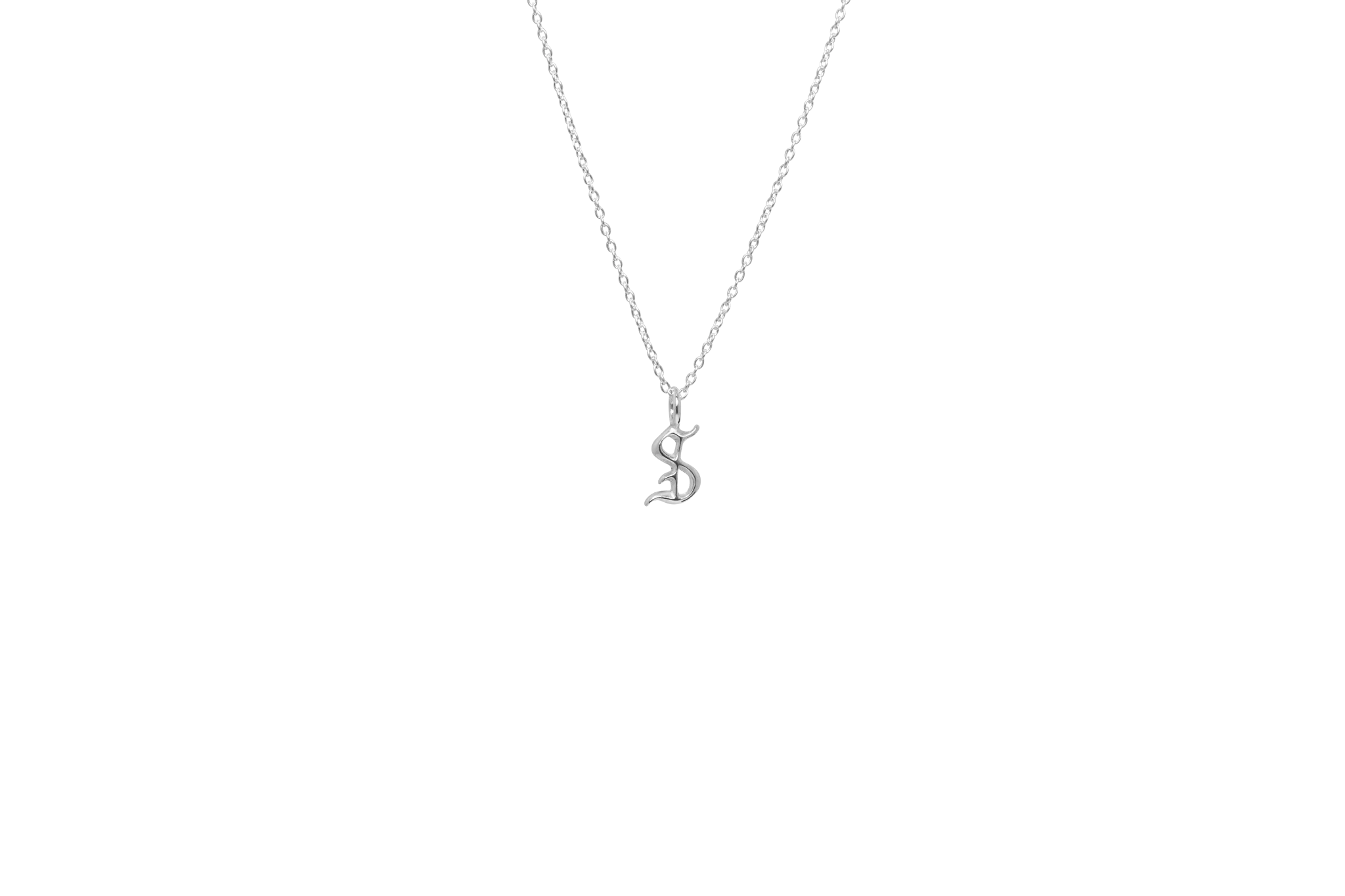 IX S Letter Silver Pendant