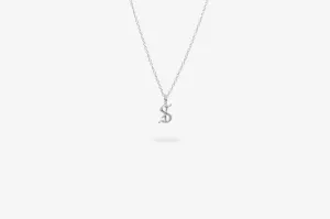 IX S Letter Silver Pendant