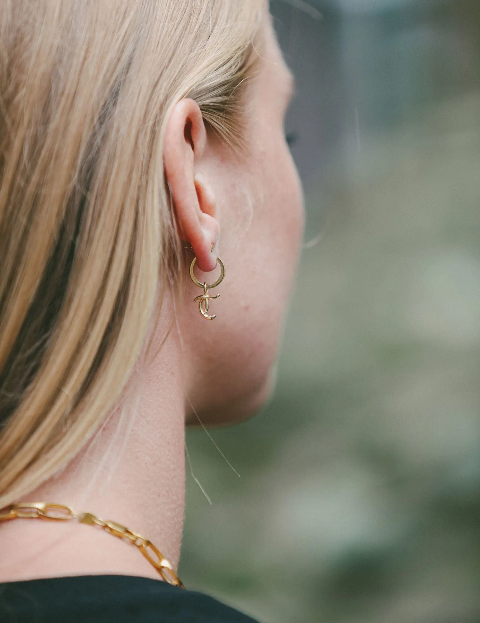 IX T 22K Gold Plated Pendant