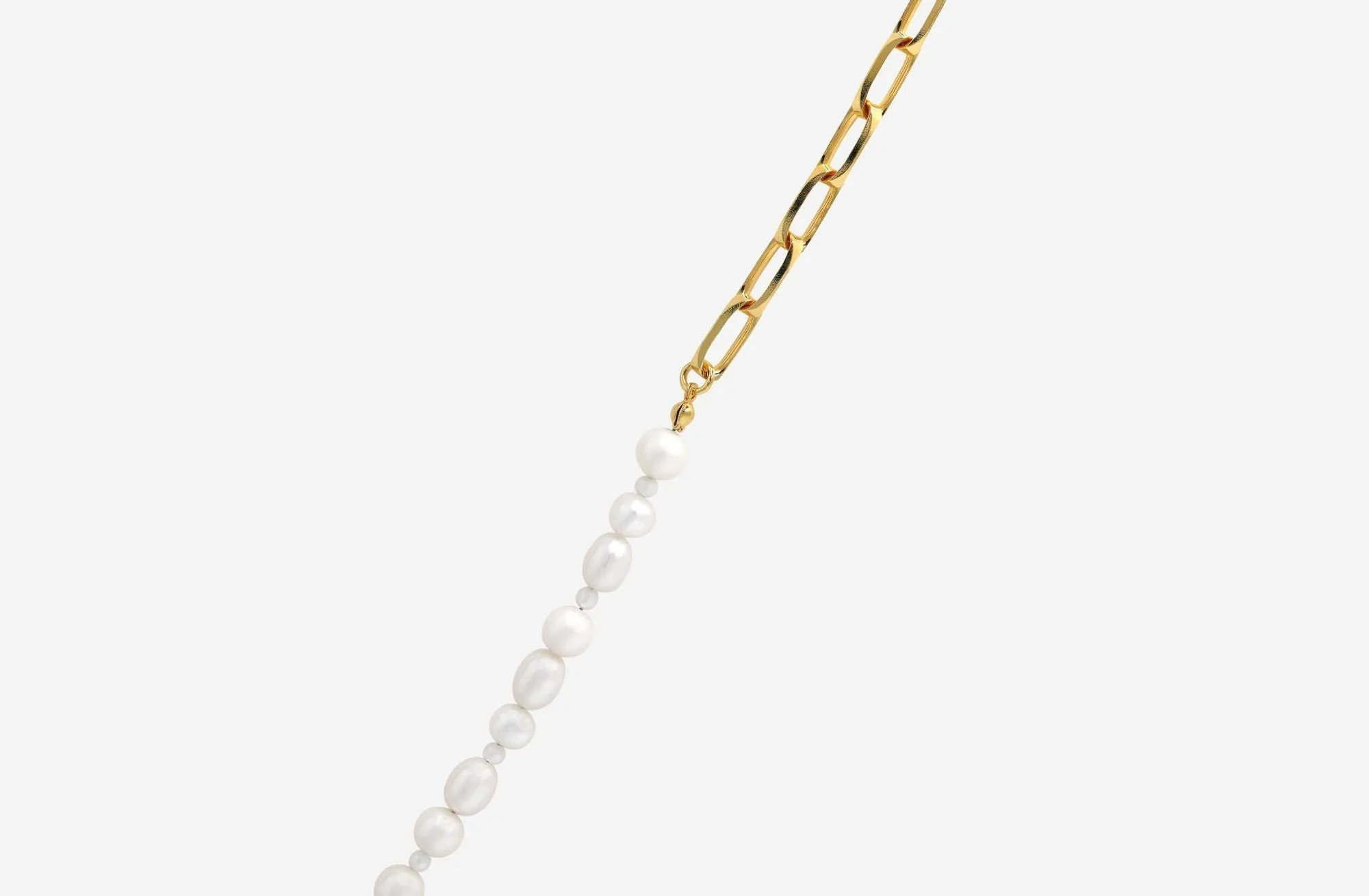 IX Uniqio Pearl Gold Plated Necklace