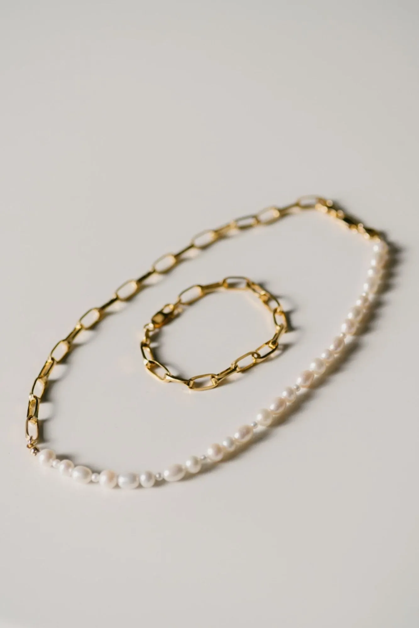 IX Uniqio Pearl Gold Plated Necklace