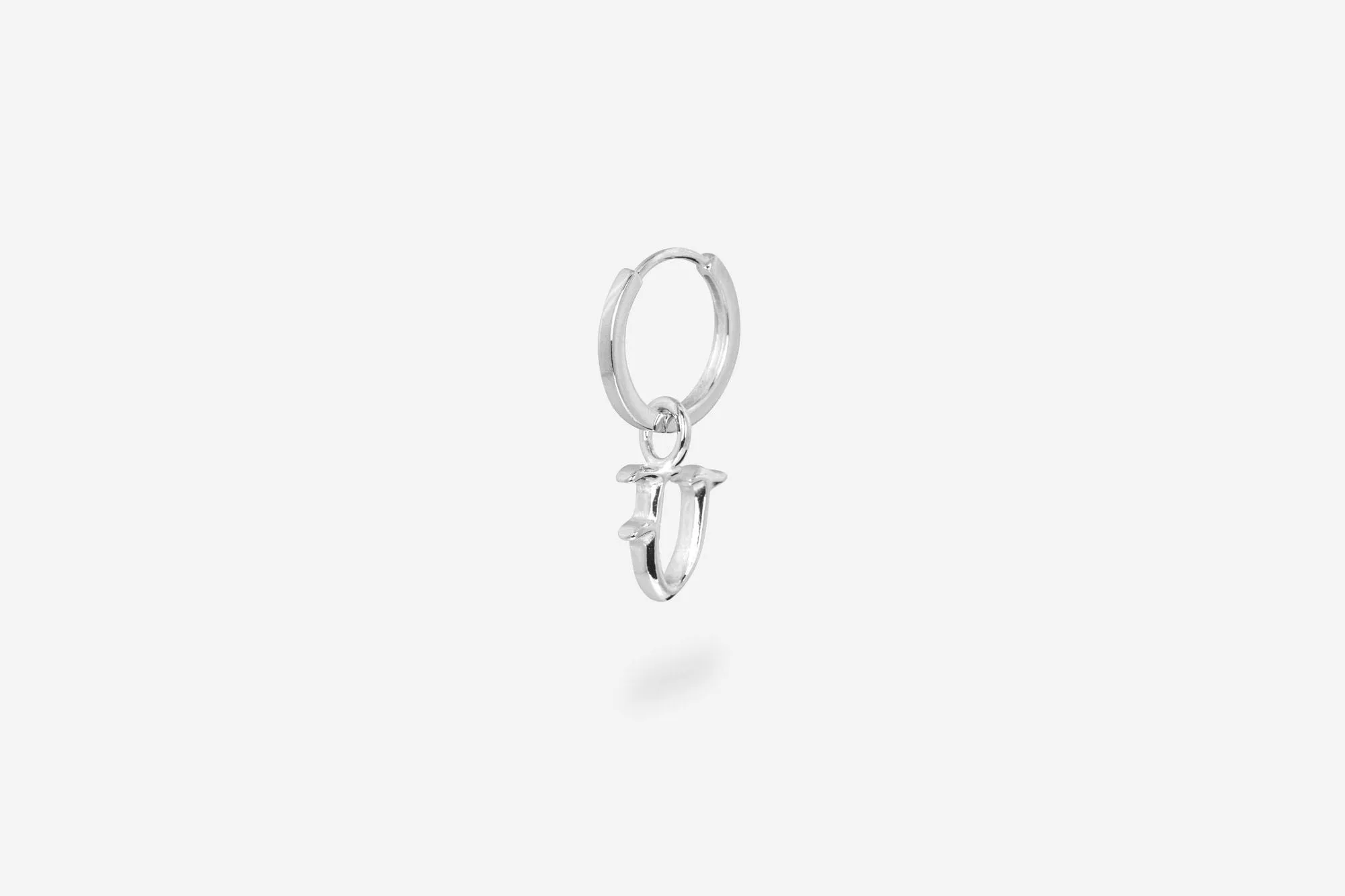 IX V Letter Silver Pendant