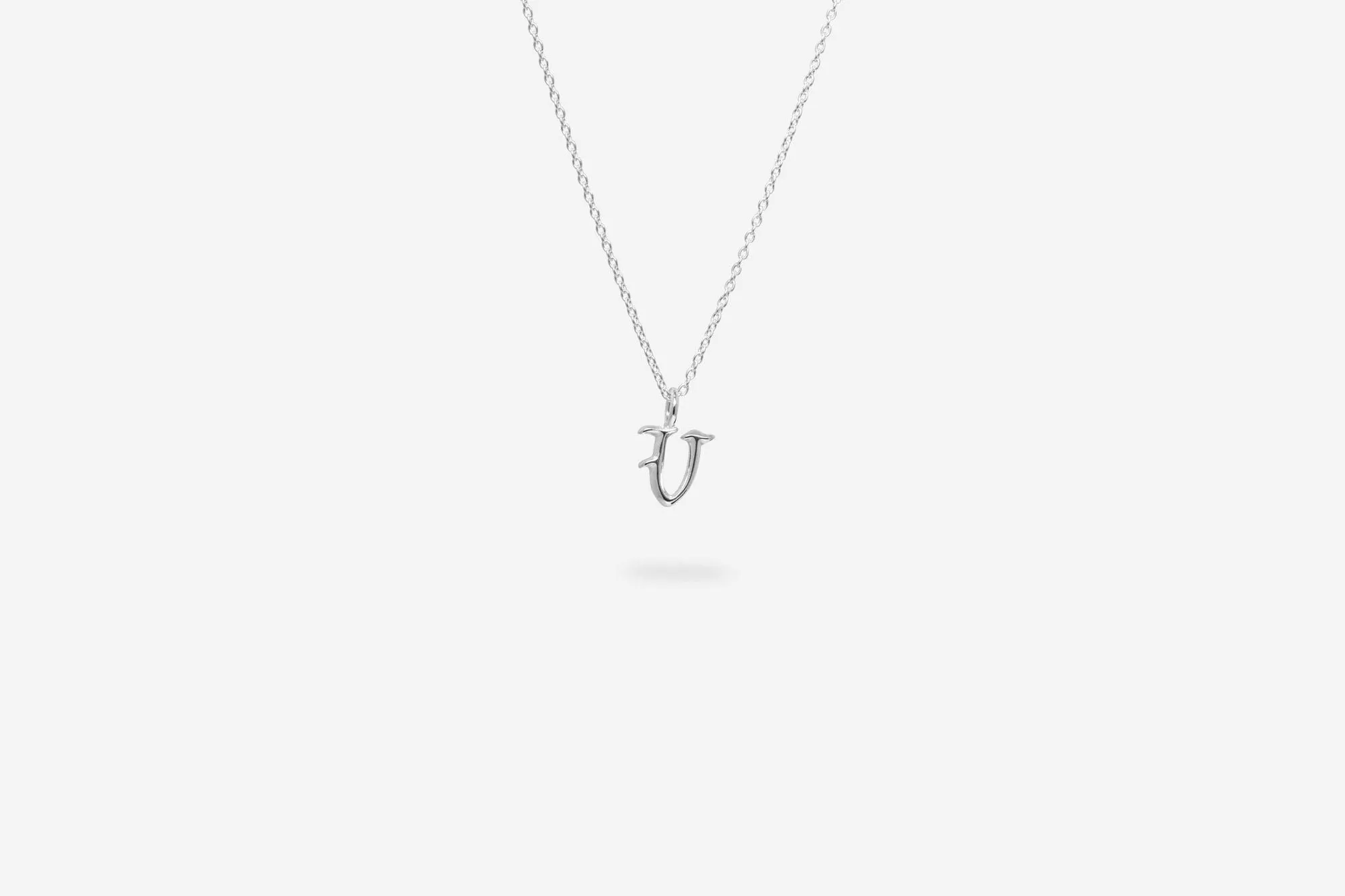 IX V Letter Silver Pendant