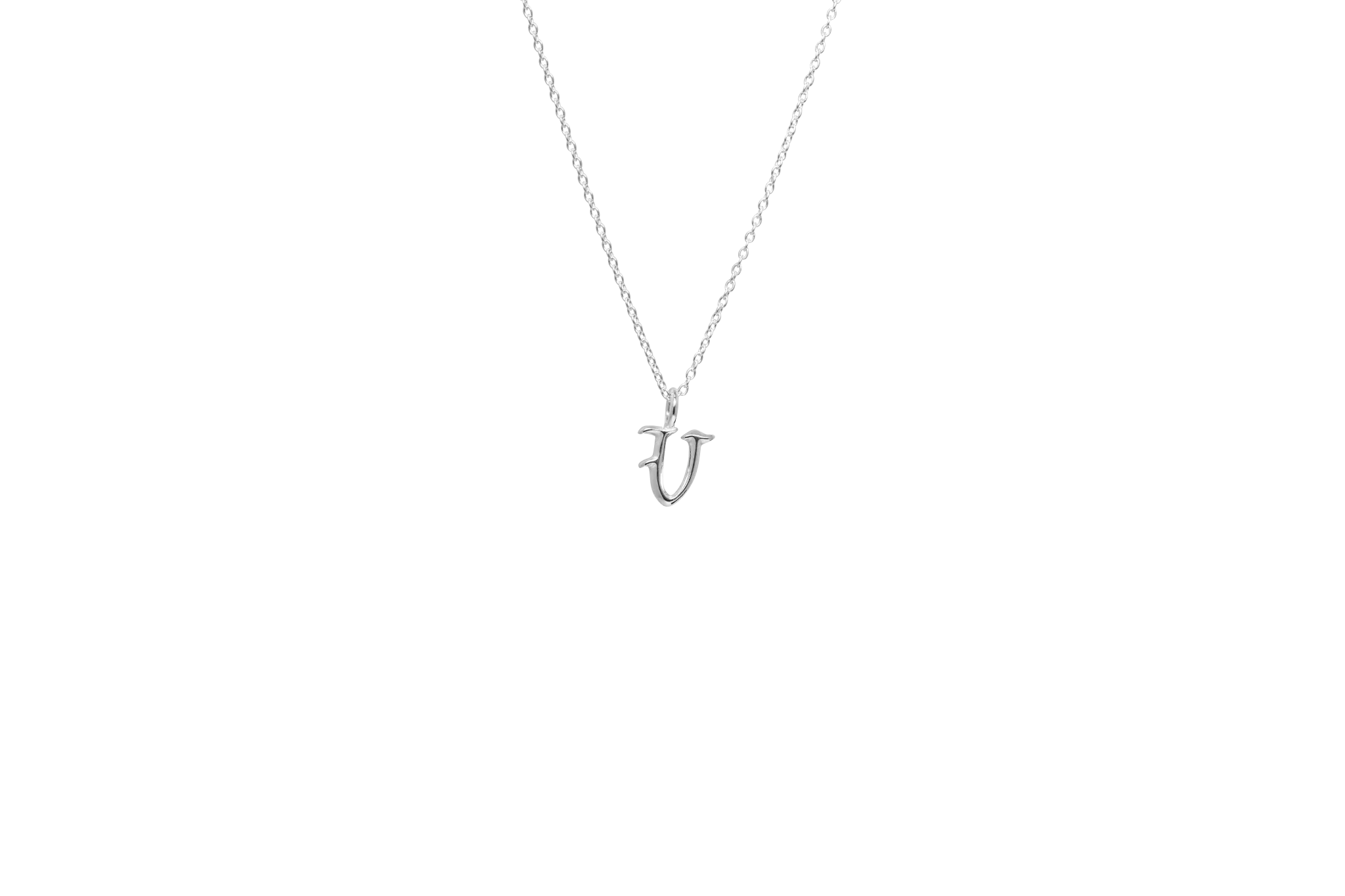 IX V Letter Silver Pendant