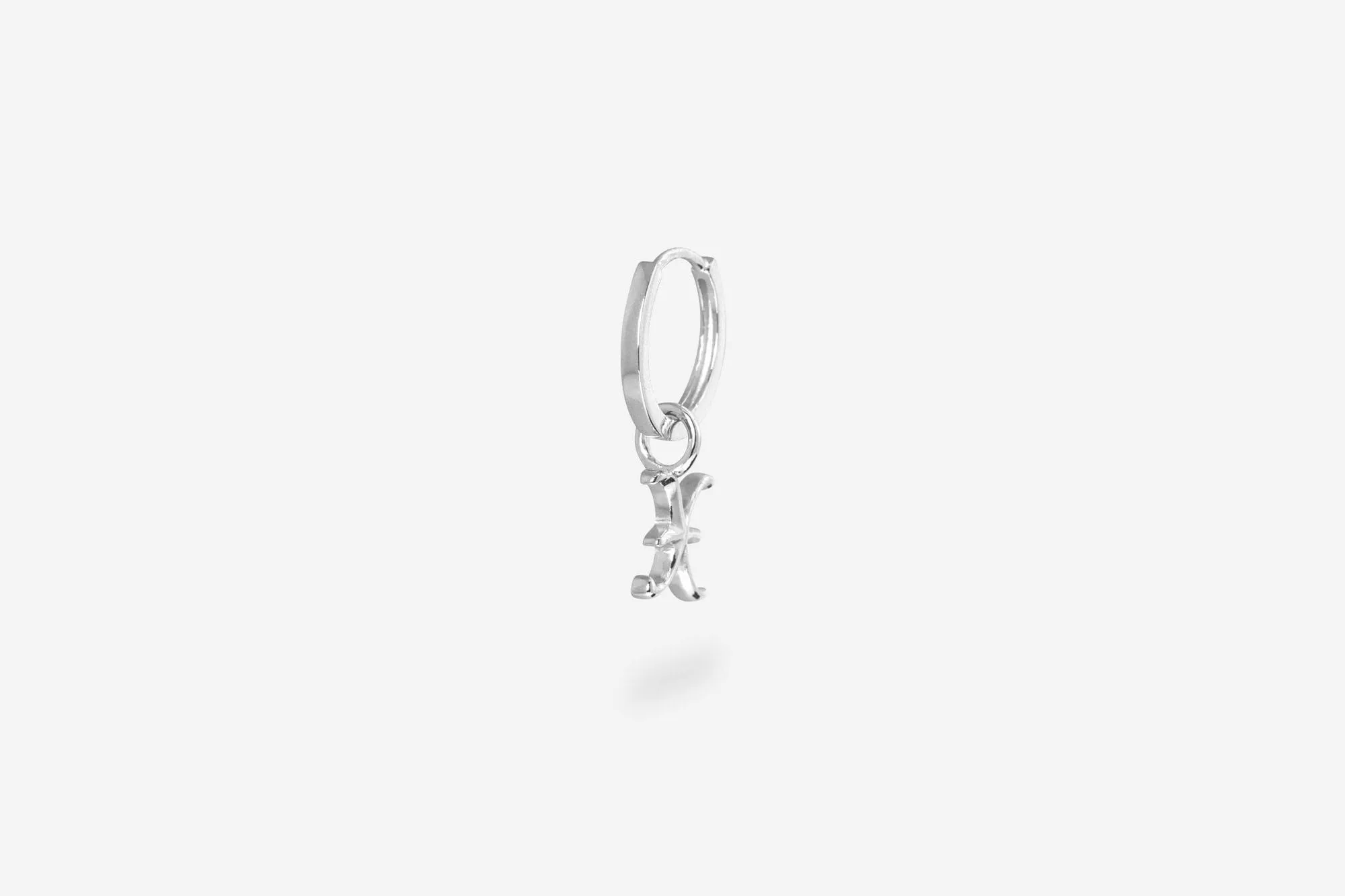 IX X Letter Silver Pendant