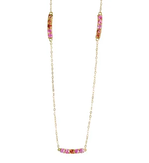 Janni 18K Gold Necklace w. Sapphires