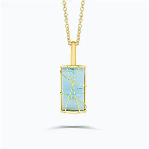 Karura 18K Gold Necklace w. Aquamarine