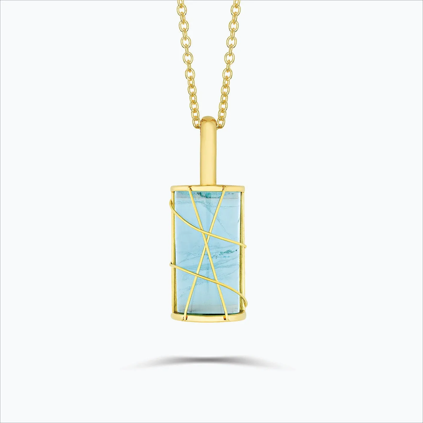 Karura 18K Gold Necklace w. Aquamarine