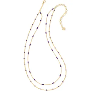 Kendra Scott Dottie Gold Strand Necklace In Amethyst