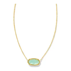 Kendra Scott Elisa Gold Necklace in Light Green Mother of Pearl
