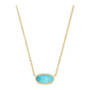 Kendra Scott Elisa Gold Pendant Necklace in  Turquoise Illusion