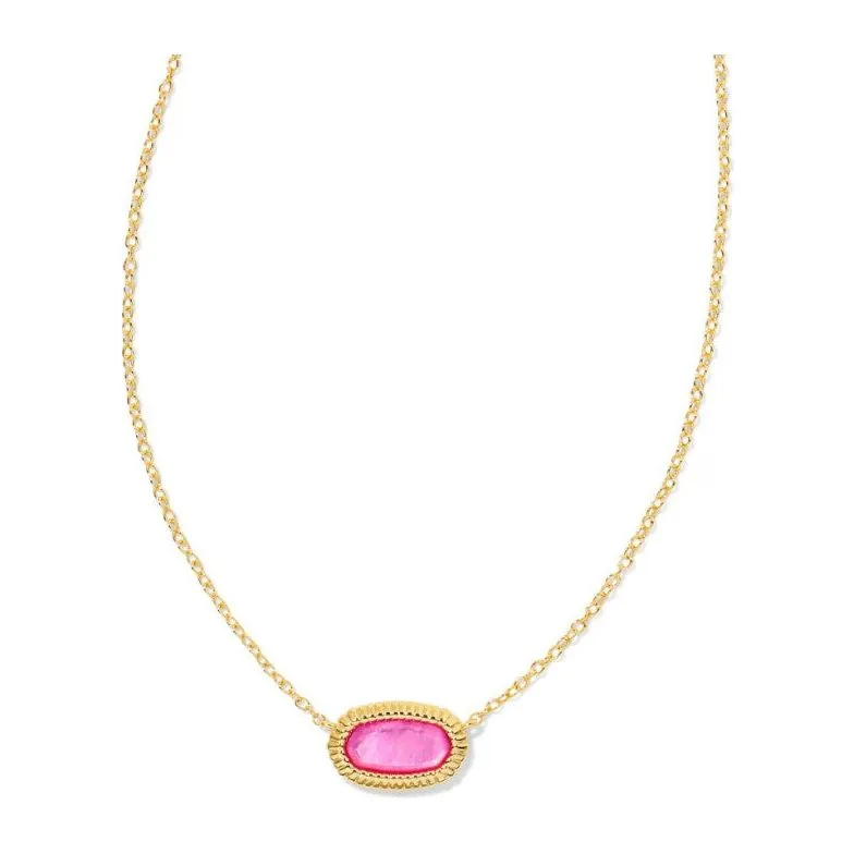 Kendra Scott  Elisa Gold Ridge Necklace in Azalea Illusion