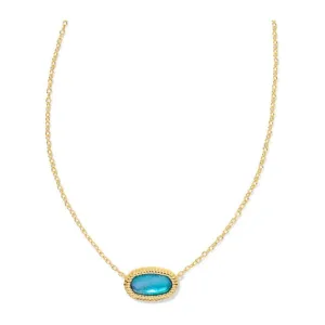Kendra Scott  Elisa Gold Ridge Necklace in Indigo Watercolor Illusion