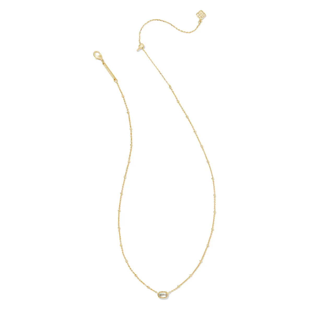 Kendra Scott Elisa Mini Gold Satellite Necklace in Dichroic Glass