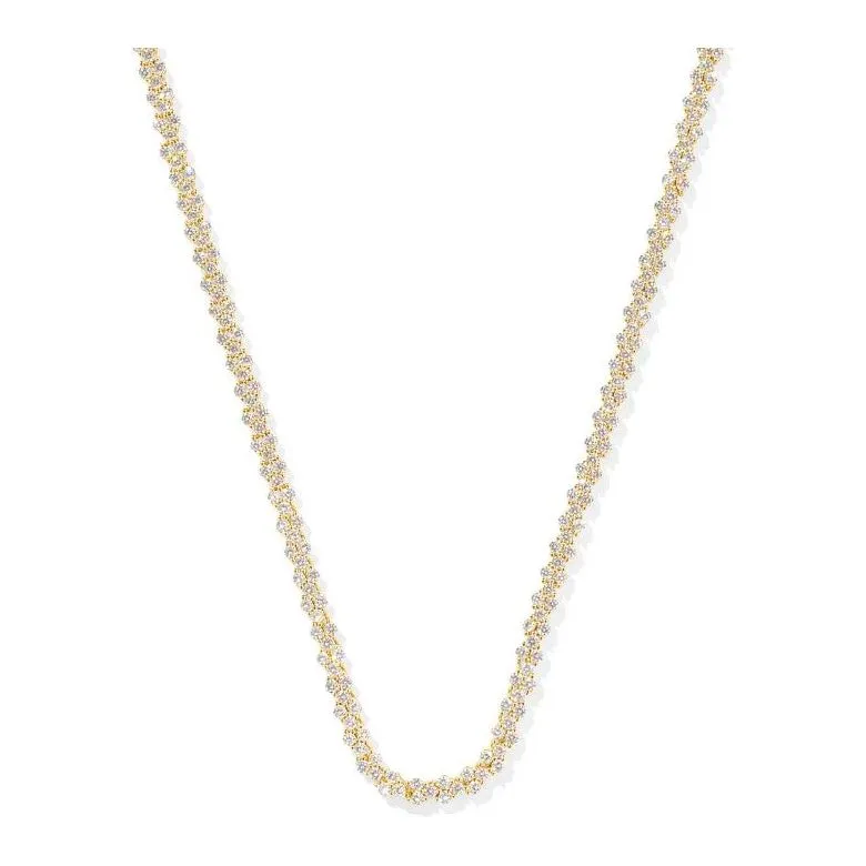 Kendra Scott Emery  Tennis Necklace In White Crystal