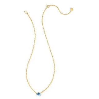 Kendra Scott Gold Cailin Necklace in Blue Violet Crystal