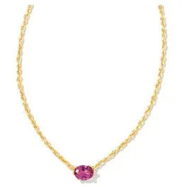 Kendra Scott Gold Cailin Necklace in Purple Crystal