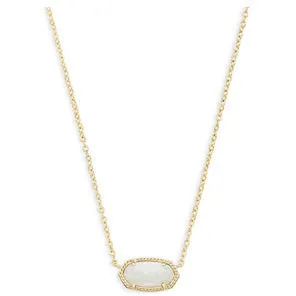 Kendra Scott Gold Elisa Necklace in White Kyocera Opal