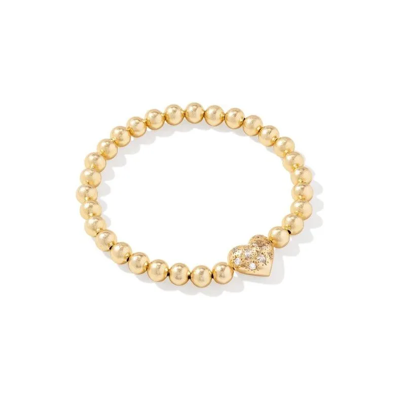 Kendra Scott Gold Holland Heart Stretch Bracelet