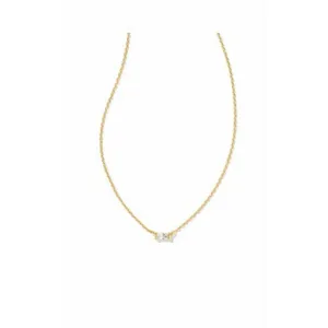 Kendra Scott Gold Juliette Necklace in White Crystal