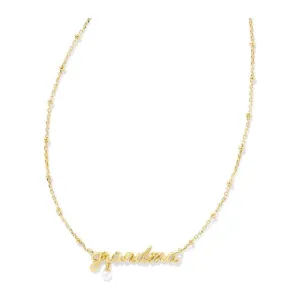 Kendra Scott Grandma Script Pendant Necklace with Pearl