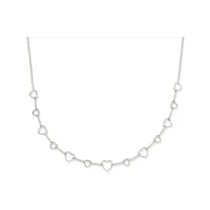 Kendra Scott Haisley Heart Strand Necklace in White Crystal