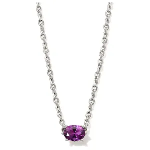 Kendra Scott Silver Cailin Necklace in Violet Crystal