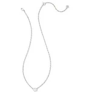 Kendra Scott Silver Cailin White Crystal Necklace