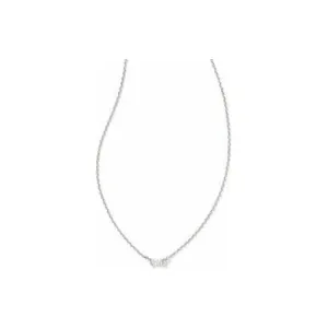 Kendra Scott Silver Juliette Necklace in White Crystal