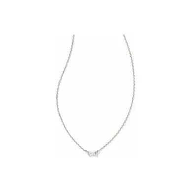 Kendra Scott Silver Juliette Necklace in White Crystal