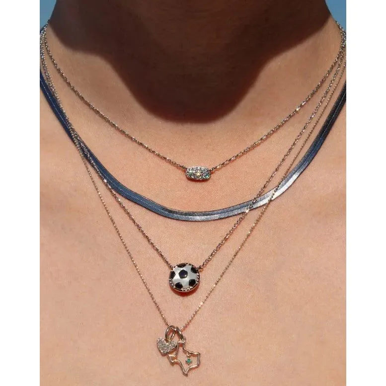 Kendra Scott Soccer Necklace in Ivory Mother of Pearl