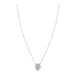 Kendra Scott Tess Silver Satellite Necklace in Platinum Drusy