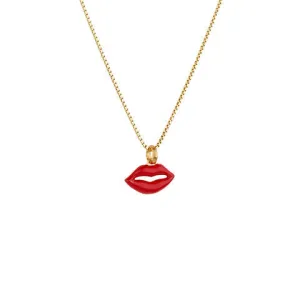 Kiss Kiss Bang Bang Gold Plated Necklace