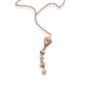 Kite 18K Rosegold Necklace w. Diamonds
