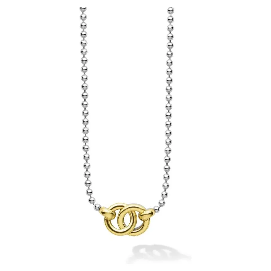 Lagos 18K & Sterling Silver Interlocking Pendant Necklace