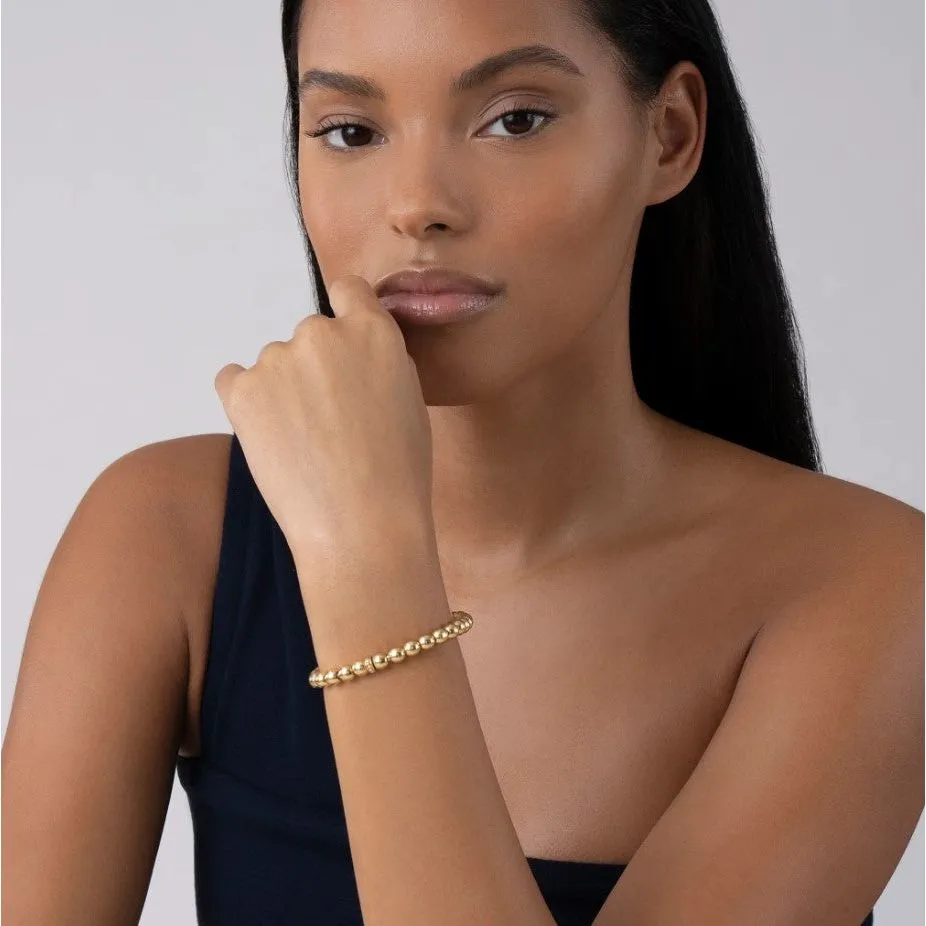 Lagos 18K Caviar Gold 6mm Ball Stretch Bracelet