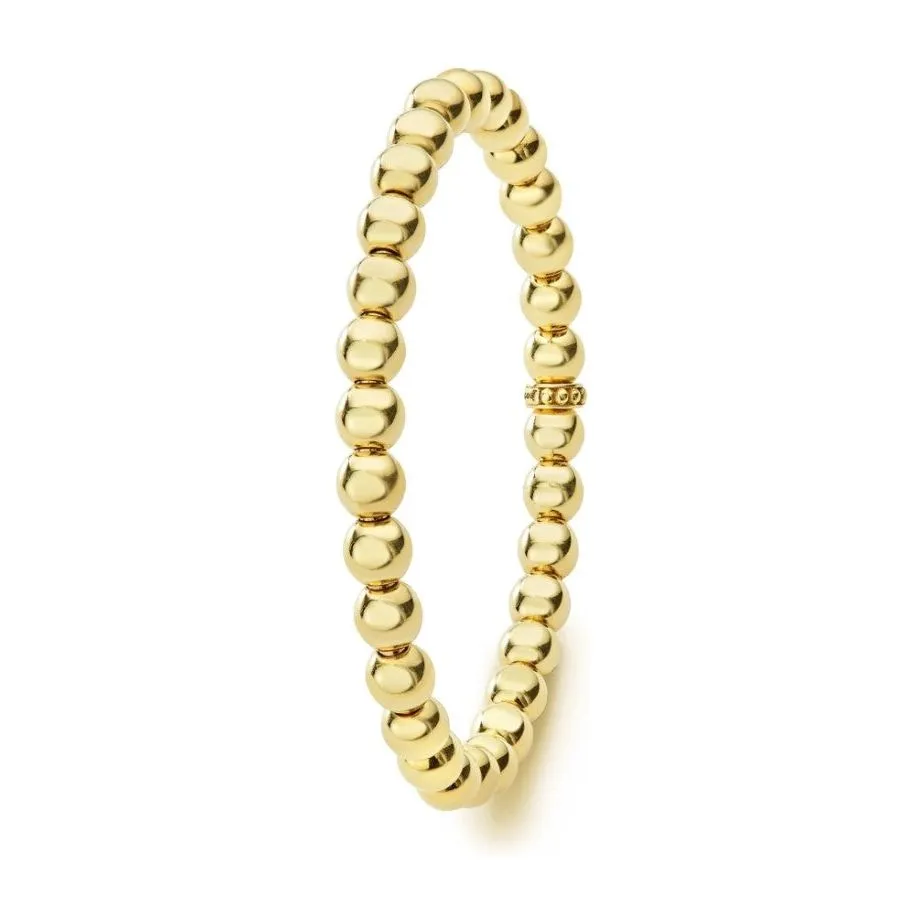 Lagos 18K Caviar Gold 6mm Ball Stretch Bracelet