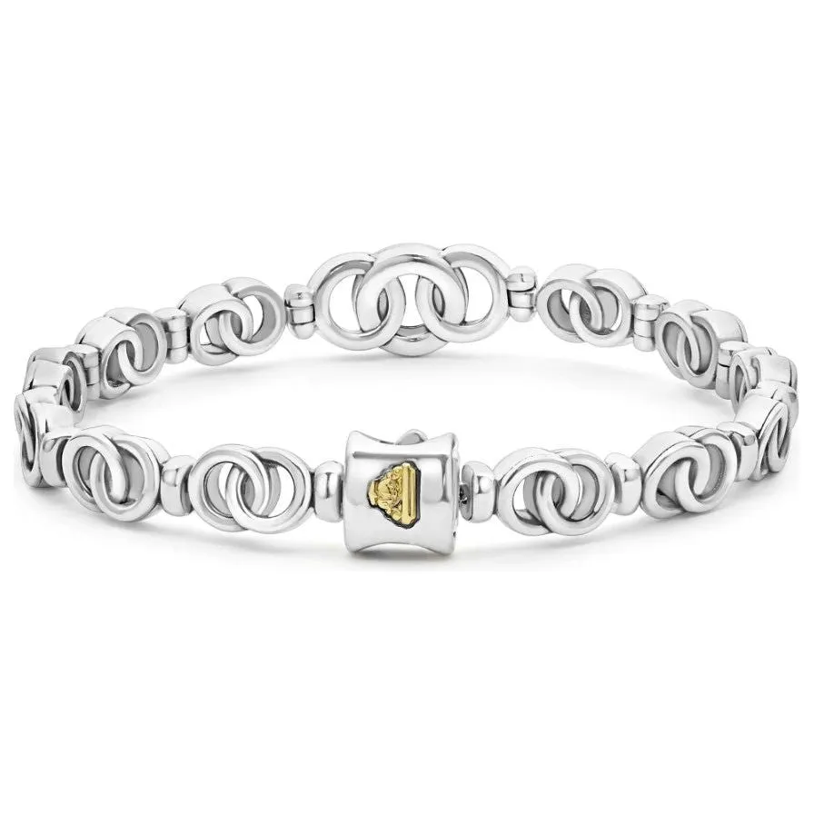 Lagos 18k Gold & Sterling Silver Interlocking Tennis Bracelet