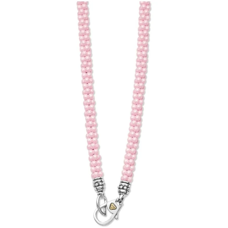Lagos Pink Caviar Ceramic 16" Necklace