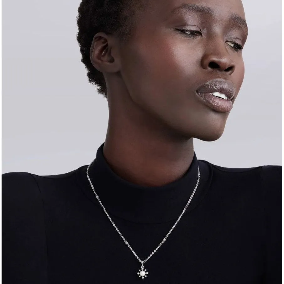 Lagos Sterling Silver Fleur Pearl Pendant Necklace, 18"
