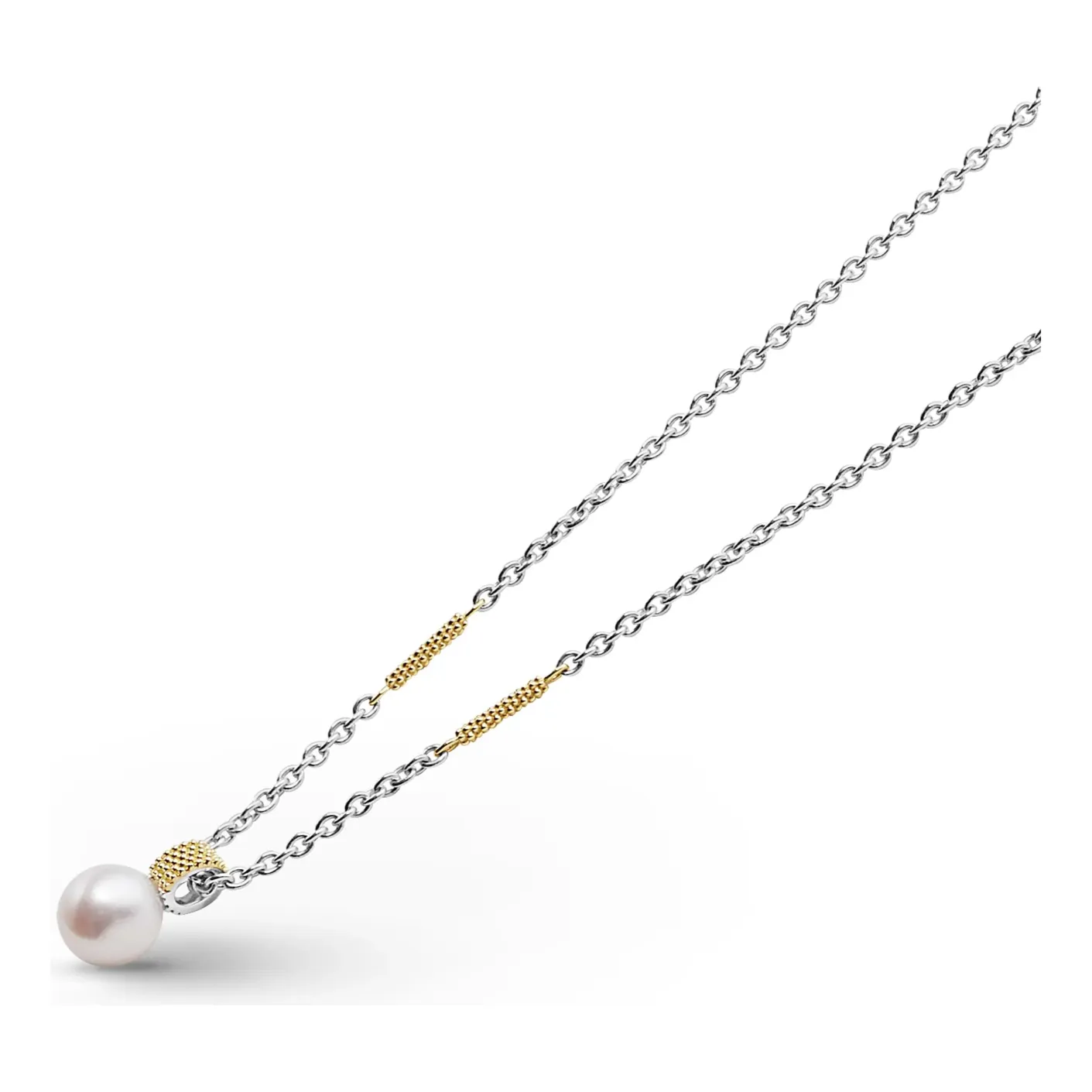 Lagos Sterling Silver Luna 18K Gold Luna Pearl Lux Necklace
