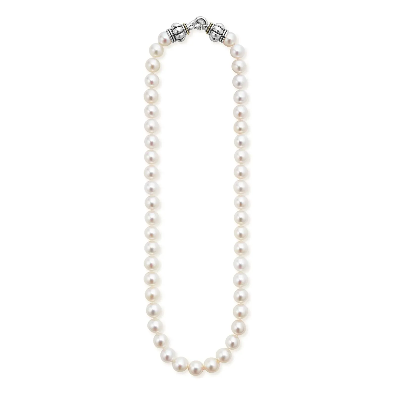 Lagos Sterling Silver Luna Large Pearl Strand Necklace