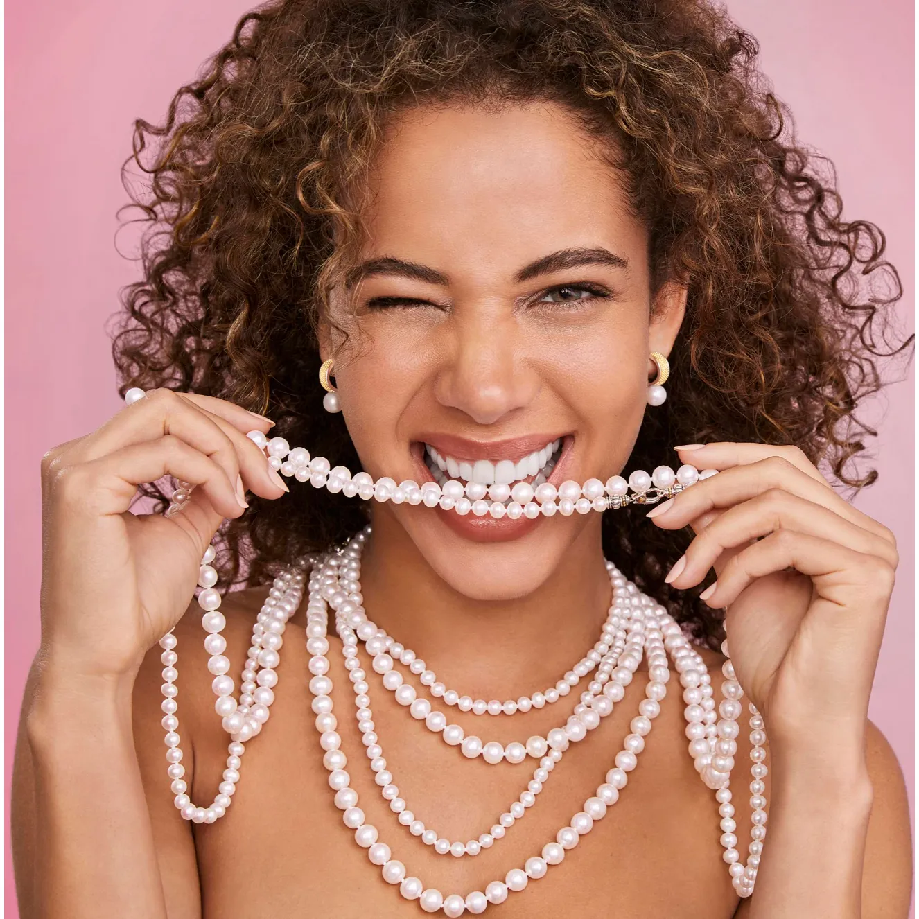 Lagos Sterling Silver Luna Large Pearl Strand Necklace