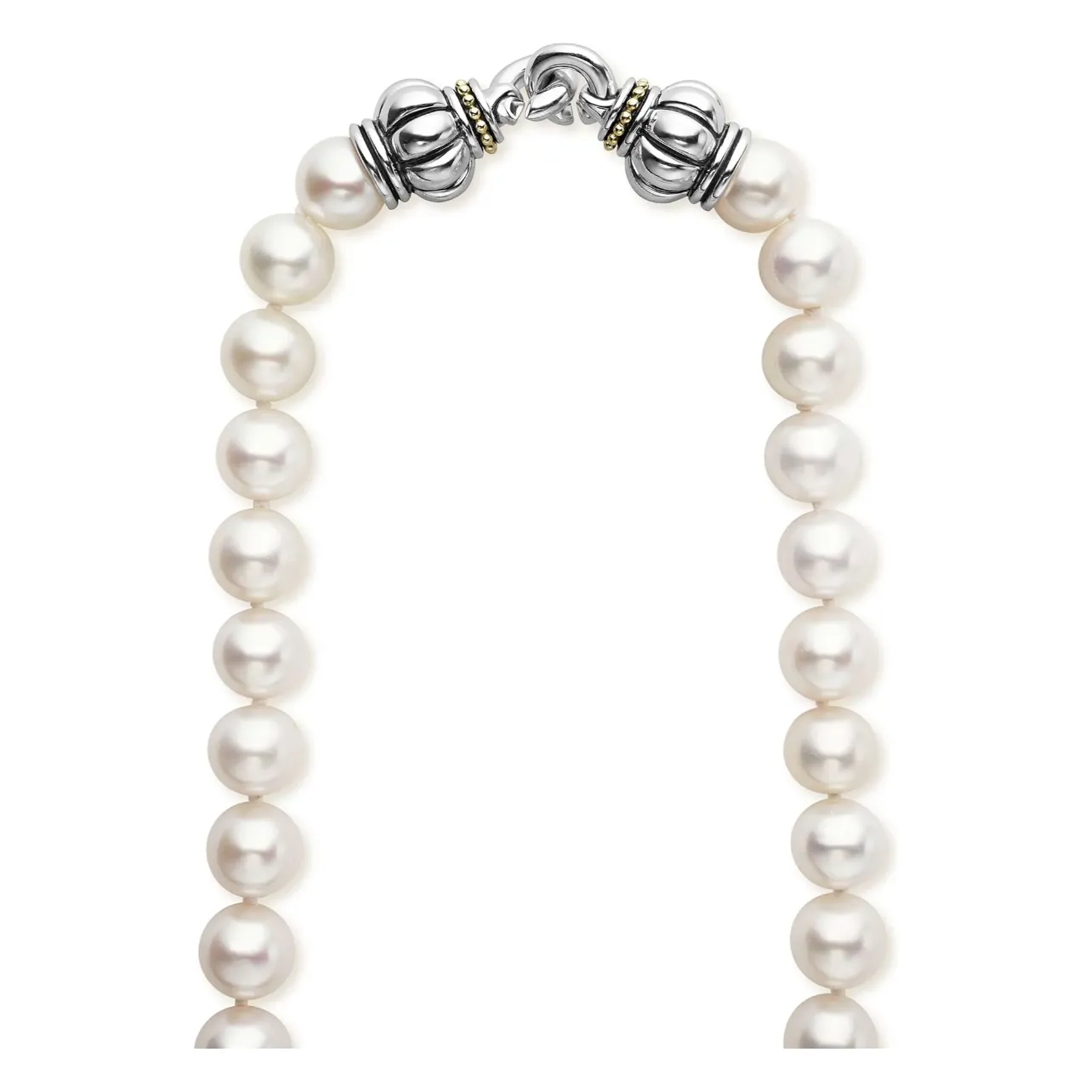 Lagos Sterling Silver Luna Large Pearl Strand Necklace