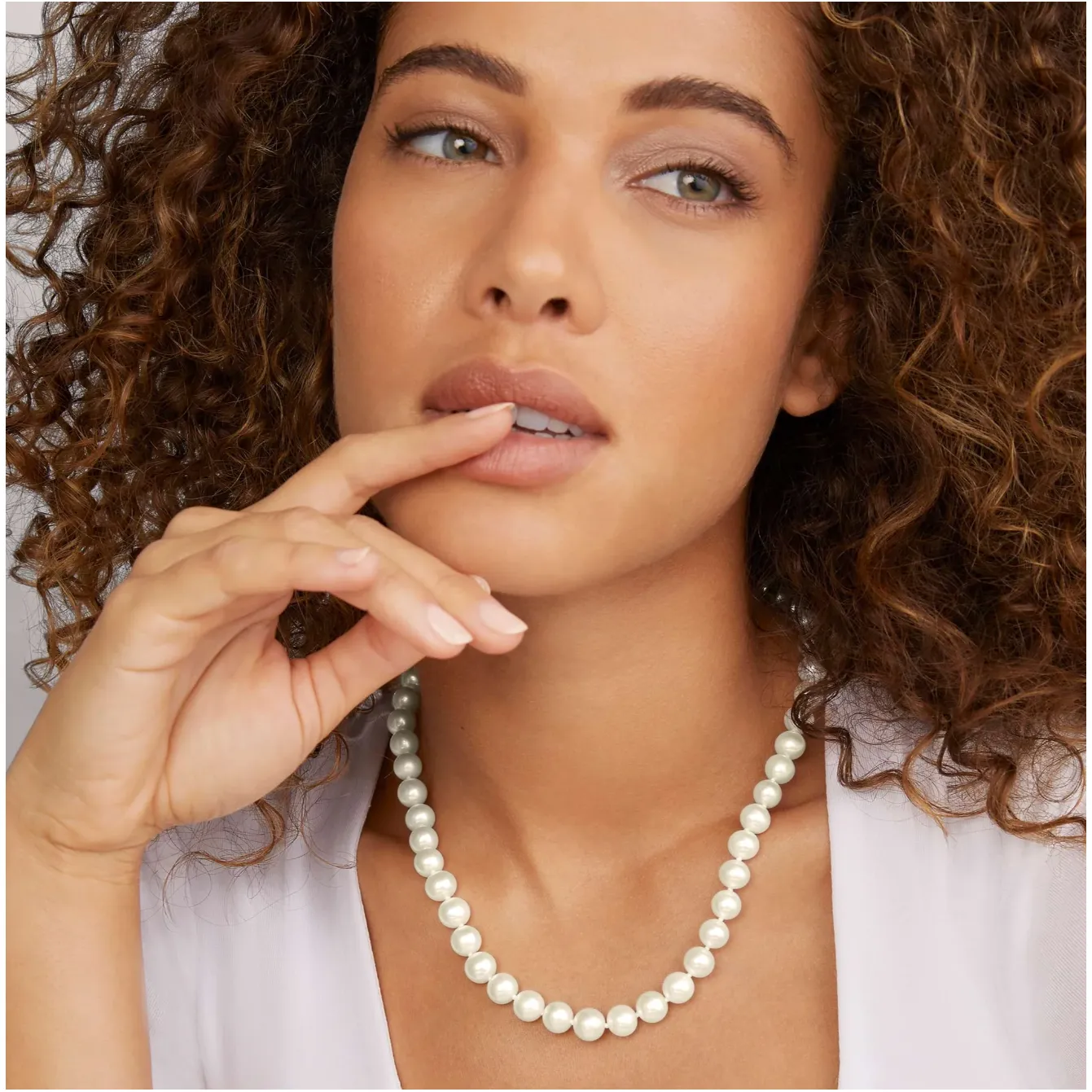 Lagos Sterling Silver Luna Large Pearl Strand Necklace