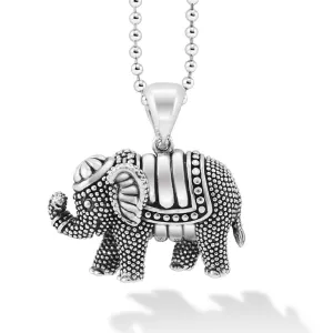 Lagos Sterling Silver Rare Wonders Elephant Pendant on 34" Chain