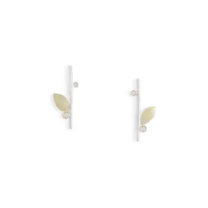 Leaf Stud Gold Earrings Pieces of Eight